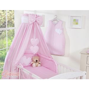 Dosel para Cuna My Sweet Baby - Canopy con Corazones Rosa