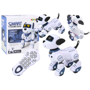 Perro robot interactivo azul con funciones avanzadas de Lean toys.