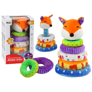 Piramide de Peluche Zorro Educativa Colorida 27 cm