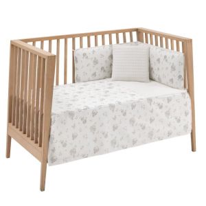 Jgo 2 Pcs.colcha I-v. Cuna 60 Globe Crudo 60x120x3 Cm - Cambrass