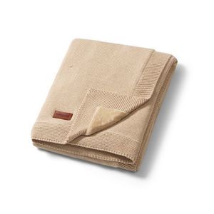 1671/02 COTTON BLANKET WITH FLANNEL UNDERLAY LIGHT BEIGE