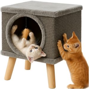 Rascador para Gatos con Cama Purlov - Casa de Sisal