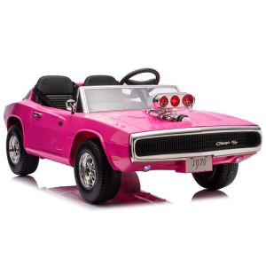 Coche Eléctrico Dodge Charger R/T Rosa 24V con Control Remoto