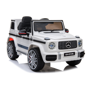 Coche Eléctrico Infantil Mercedes G63 Blanco con Luces