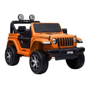 Jeep Rubicon Eléctrico Infantil Naranja 12V con Luces
