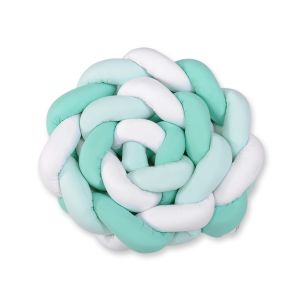 Protector de Cuna Knot Bumper XXL My Sweet Baby en Blanco y Menta