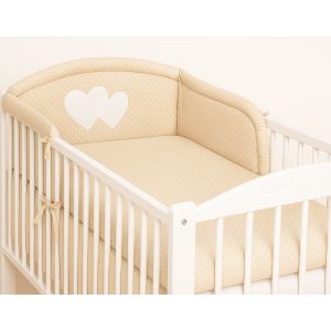 Protectores de Cuna My Sweet Baby - Hearts White Polka Dots