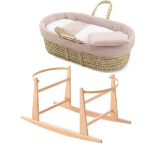 Moises Palma Acolch+pata M.nat Plumeti Rosa/natural 39x80x61 Cm - Cambrass