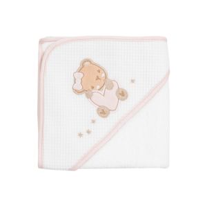 Toalla con Capucha Kikkaboo Dream Big Rosa 90x90 cm