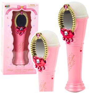 Espejo Mágico con Micrófono y Luces Rosa