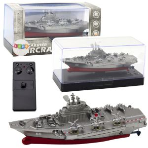 Barco de Control Remoto Militar Plateado 15cm