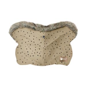Guantes de invierno Kikkaboo Luxury Fur Dots Beige