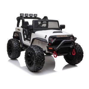 Coche Eléctrico Jeep JC666 Infantil Blanco con Luces