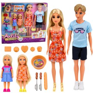 Set de Muñecas Familiares con Accesorios de Picnic