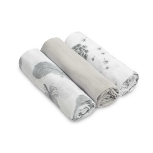 Pañales de Muselina 3-Pack Sensillo - Color Gris