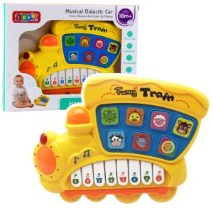 Piano Eléctrico Educativo Locomotora Amarilla para Niños