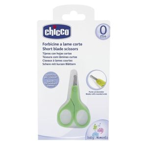 Tijeras Cortas Chicco 0M+ para Bebés - Seguridad y Precisión