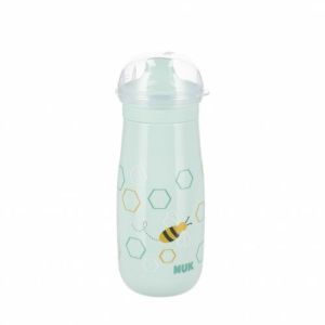 Vaso Nuk Mini-Me Sip en verde pastel con tapón protector