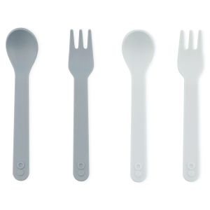 Cubiertos Infantiles Trixie - Cuchara y Tenedor 2-Pack Petrol