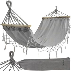 Hamaca de Jardín XXL Gardlov 200x150cm, Doble y Resistente