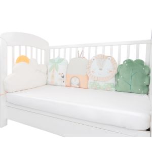 Juego de almohadas de peluche para cuna Kikkaboo - Jungle King
