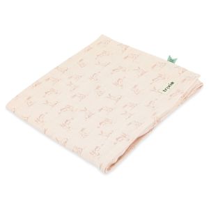 Toalla Muselina Trixie Rosy Rabbit 110x110cm - Suave y Versátil