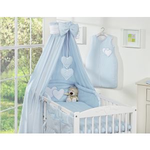 Dosel de Cuna My Sweet Baby con Corazones Colgantes Azules