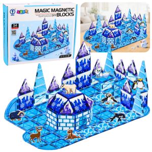 Set de bloques magnéticos Animales del Ártico de Lean toys para construir