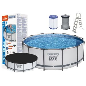 Piscina Elevada de Jardín 396x122 cm con Bomba