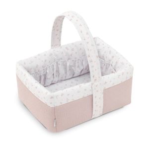 Cesta Canastilla 22.5x29x29 Cm Plumeti Rosa - Cambrass
