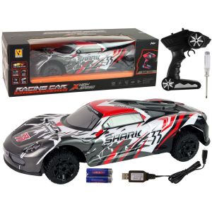 Coche Deportivo R/C 1:8 Gris Blanco