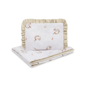 Juego de Cuna Sensillo Unicornio Beige 75x95 para Bebés