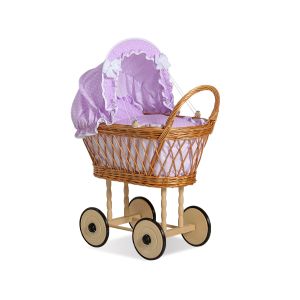 Cochecito de muñecas My Sweet Baby con ropa de cama Lila - Natural