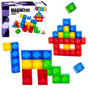 Bloques magnéticos de colores de Lean toys para construir en 3D.