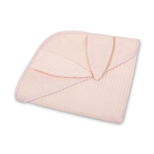 Capa de baño para bebé Sensillo rosa 110x110 cm en algodón waffle, vista extendida