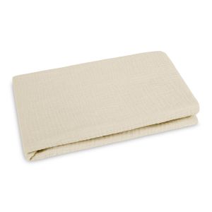 Sábana bajera de muselina arrugada beige 120x60 cm Sensillo
