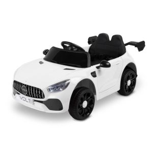 Coche eléctrico infantil Toyz Volti blanco con puertas abatibles, vista frontal