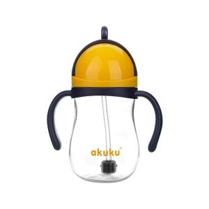 Vaso con popote con peso Akuku para bebés - 280 ml