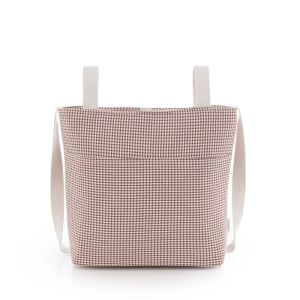 Bolso talega Taylor Cambrass color rosa vichy, vista frontal