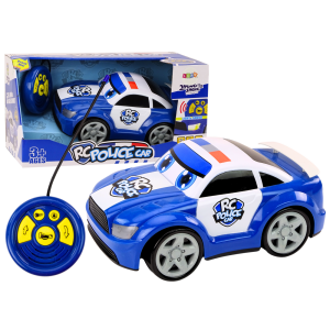 Coche de Policía de Dibujos Control Remoto con Luces y Sonidos