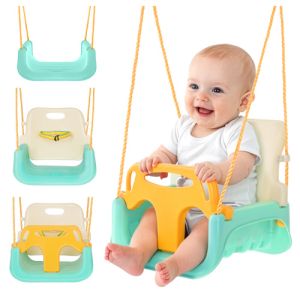 Hamaca Infantil 3 en 1 Kruzzel para Bebés - Turquesa y Crema