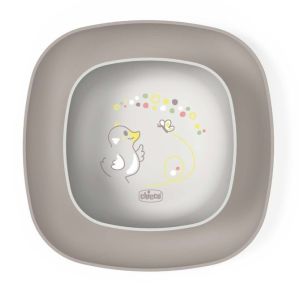 Set de dos platos Chicco para bebés - diseño atractivo y seguro.