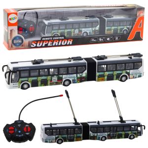 Autobús Trolebús Control Remoto con Luces de Transporte Público