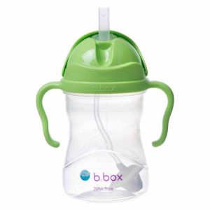 Botella con sorbete B.box 240ml en color Ocean con diseño ergonómico