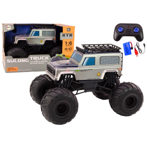 SUV todoterreno RC grande 2.4G escala 1:6 gris