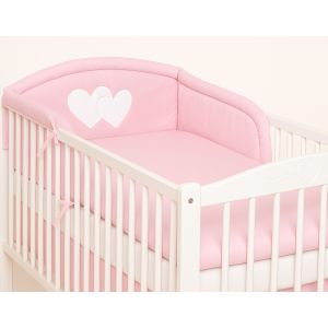 Protector de Cuna My Sweet Baby Hearts Pink - Bumper Universal