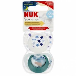 Chupetes de Silicona Nuk Star 6-18 meses - 2 unidades