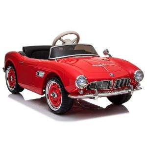 Coche Eléctrico Infantil BMW Retro Rojo con Control Remoto