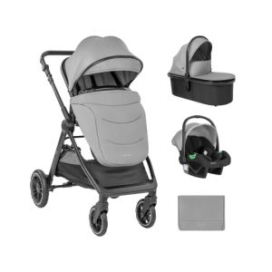 Carrito de bebé 3en1 Kikkaboo Ava Gris - Comodidad y Estilo