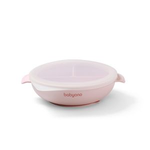 Plato de Silicona con Ventosa y Tapa Babyono - Rosa